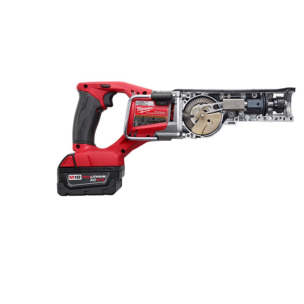 M18 FUEL 18-Volt Lithium-Ion Brushless Cordless SAWZALL Reciprocating Saw Kit W/(2) 5.0Ah Batteries, Charger & Hard Case - Super Arbor