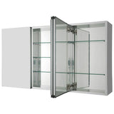 Pegasus 36 in. W x 31 in. H Rectangular Aluminum Medicine Cabinet with Mirror