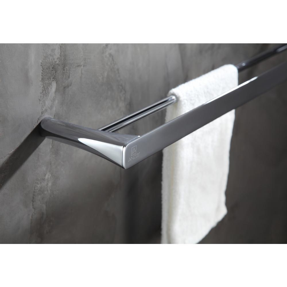 Caster 3 Series 20 in. Double Towel Bar in Polished Chrome - Super Arbor
