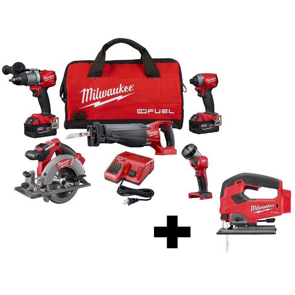M18 FUEL 18-Volt Lithium-Ion Brushless Cordless Hammer Drill and Impact Driver Combo Kit (2-Tool) with Impact Wrench - Super Arbor