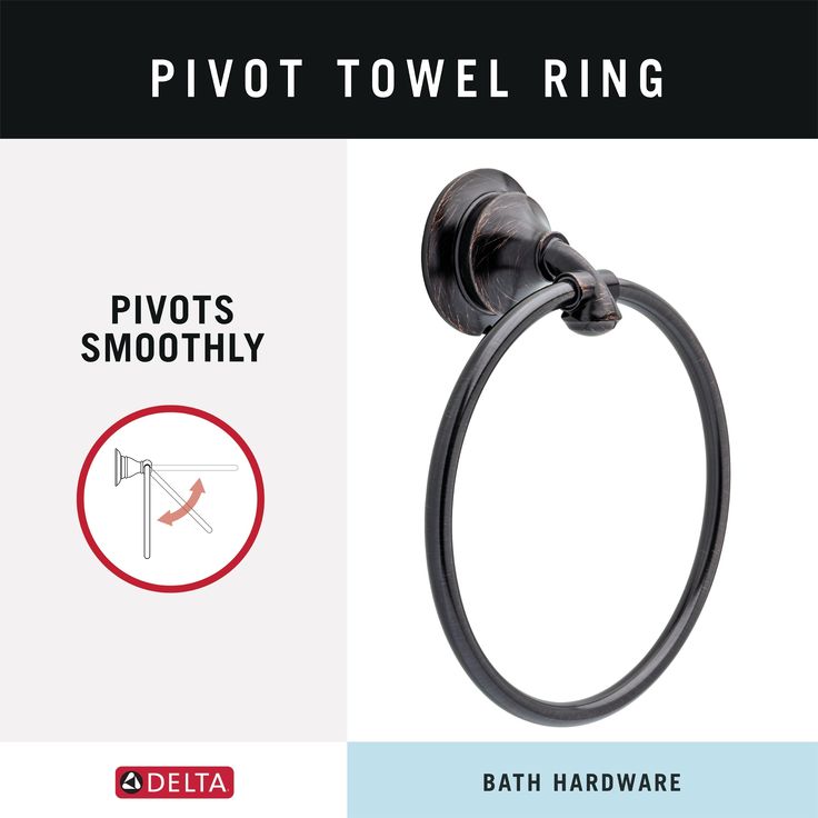Delta  Linden Venetian Bronze Wall Mount Towel Ring