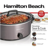 Stovetop Sear and Cook 6 qt. Gray Slow Cooker