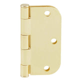 3-1/2 in. x 5/8 in. Radius Satin Brass Door Hinge Value Pack (24-Pack)