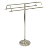 Allied Brass Free Standing Double Arm Towel Holder in Polished Nickel