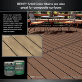 BEHR DECKplus 1 gal. White Base Solid Color Waterproofing Exterior Wood Stain - Super Arbor