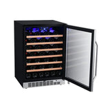 EdgeStar 53-Bottle Capacity Stainless Steel Built-In/Freestanding Wine Chiller