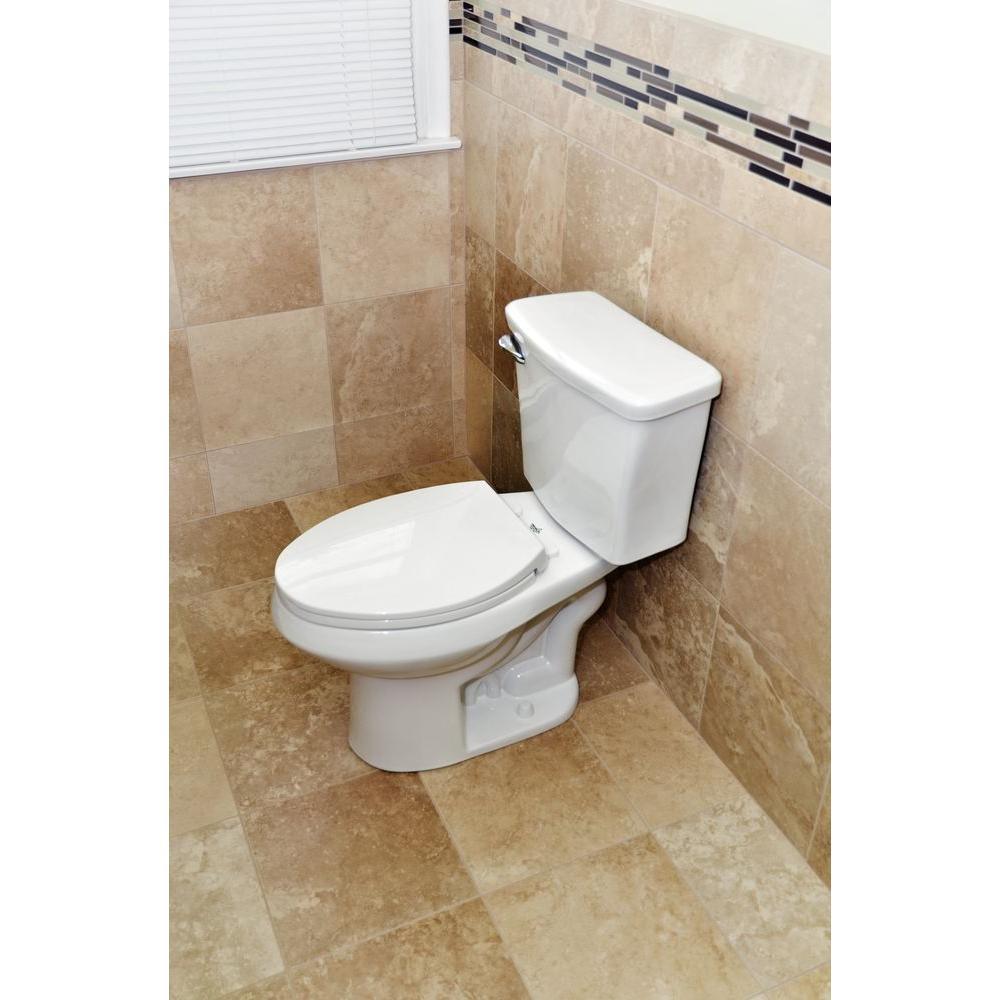 2-pc. 1.28 GPF Single Flush Elongated Toilet with Patented Overflow Protection Technology in White with Seat - Super Arbor