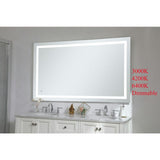 Timeless Home 36 in. H x 60 in. W Single Contemporary Rectangular Aluminum Lighted LED Mirror in Silver(Color Changing)