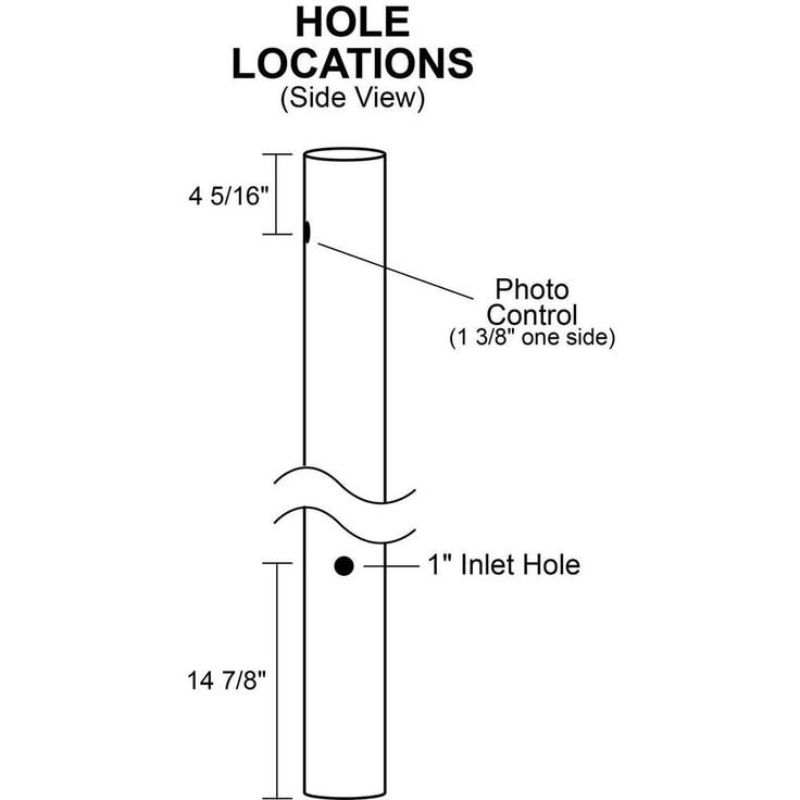 8 ft. Black Outdoor Direct Burial Lamp Post with Dusk to Dawn Photo Sensor fits 3 in. Post Top Fixtures
