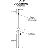 8 ft. Black Outdoor Direct Burial Lamp Post with Dusk to Dawn Photo Sensor fits 3 in. Post Top Fixtures