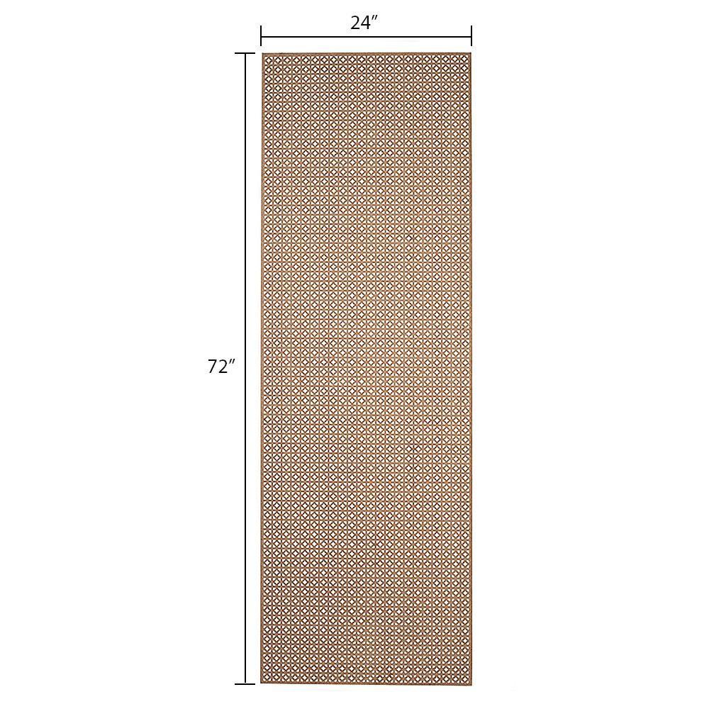 72 in. x 24 in. x 1/8 in. Unfinished Circle Decorative Perforated Paintable MDF Screening Panel Insert - Super Arbor
