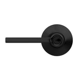 Latitude Matte Black Keyed Entry Door Lever - Super Arbor