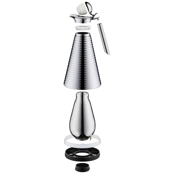 Glass Vacuum Copper Carafe in Chrome-Plated