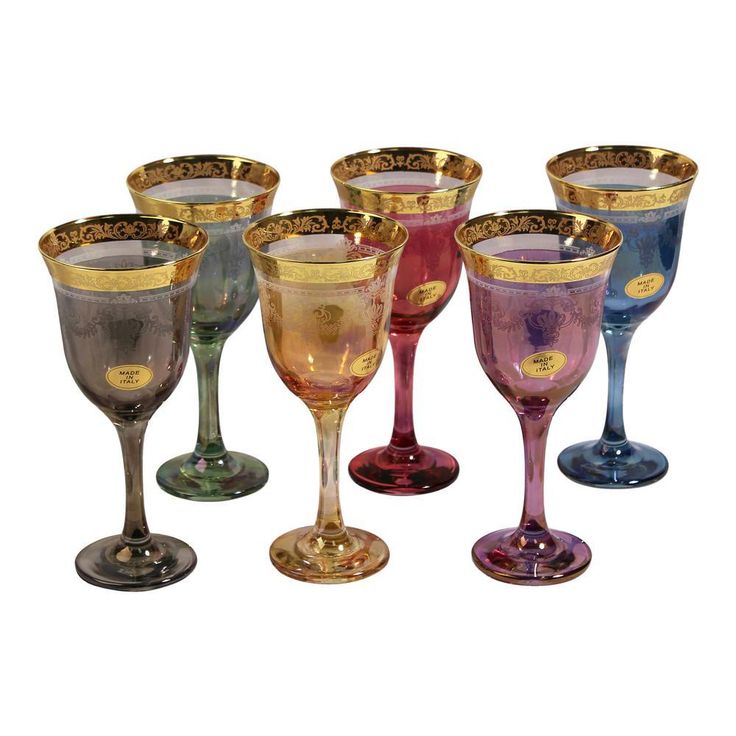 Corona Wine Multicolor Goblets (Set of 6)