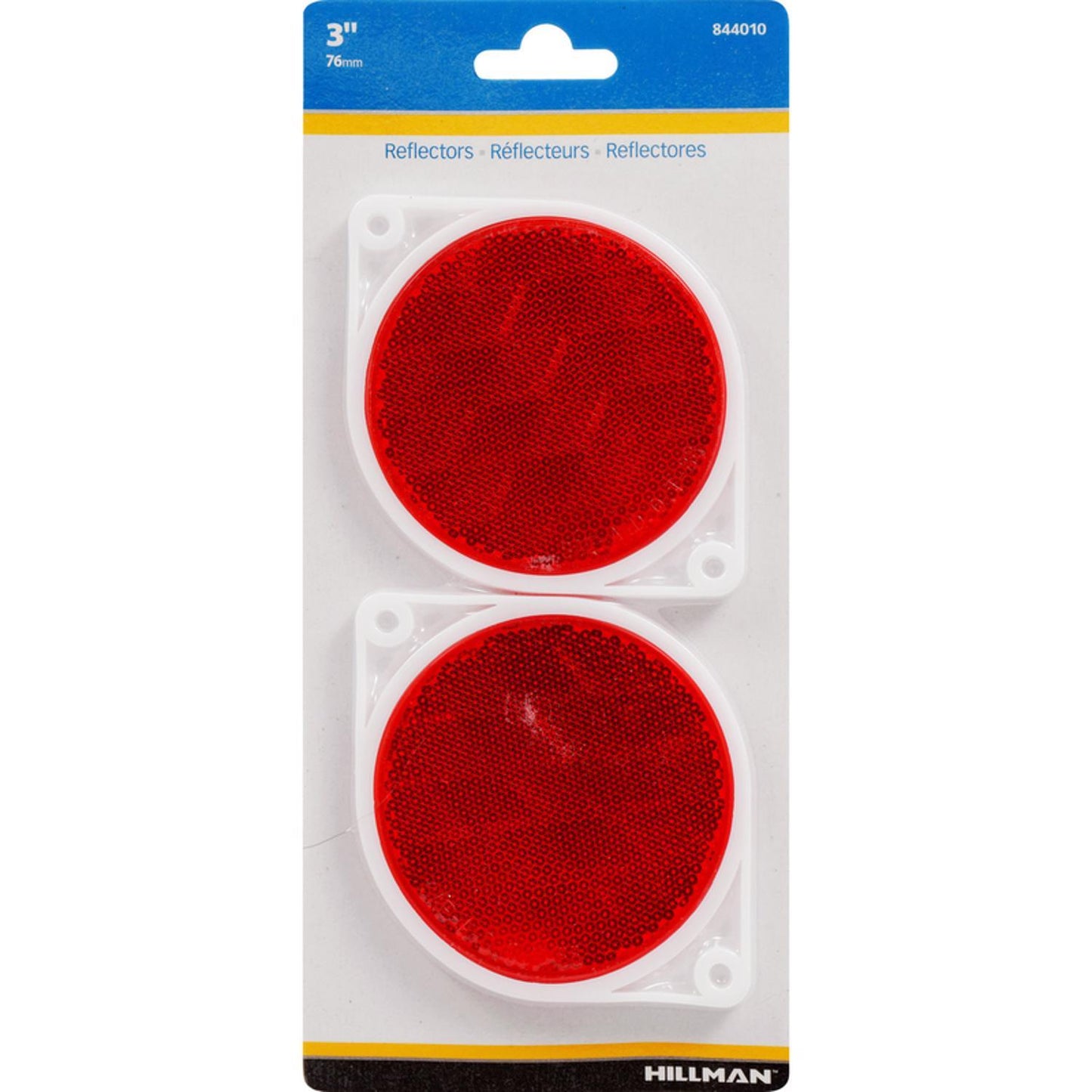Hillman 3 in. Round Red Reflectors, 2-Pack
