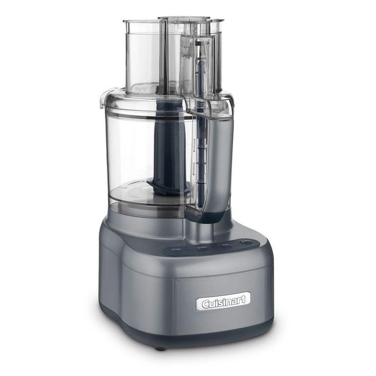 Elemental 11-Cup Gunmetal Food Processor with See-Through Lid