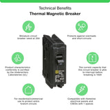 Square D Homeline 20-Amp 1-Pole Standard Trip Circuit Breaker