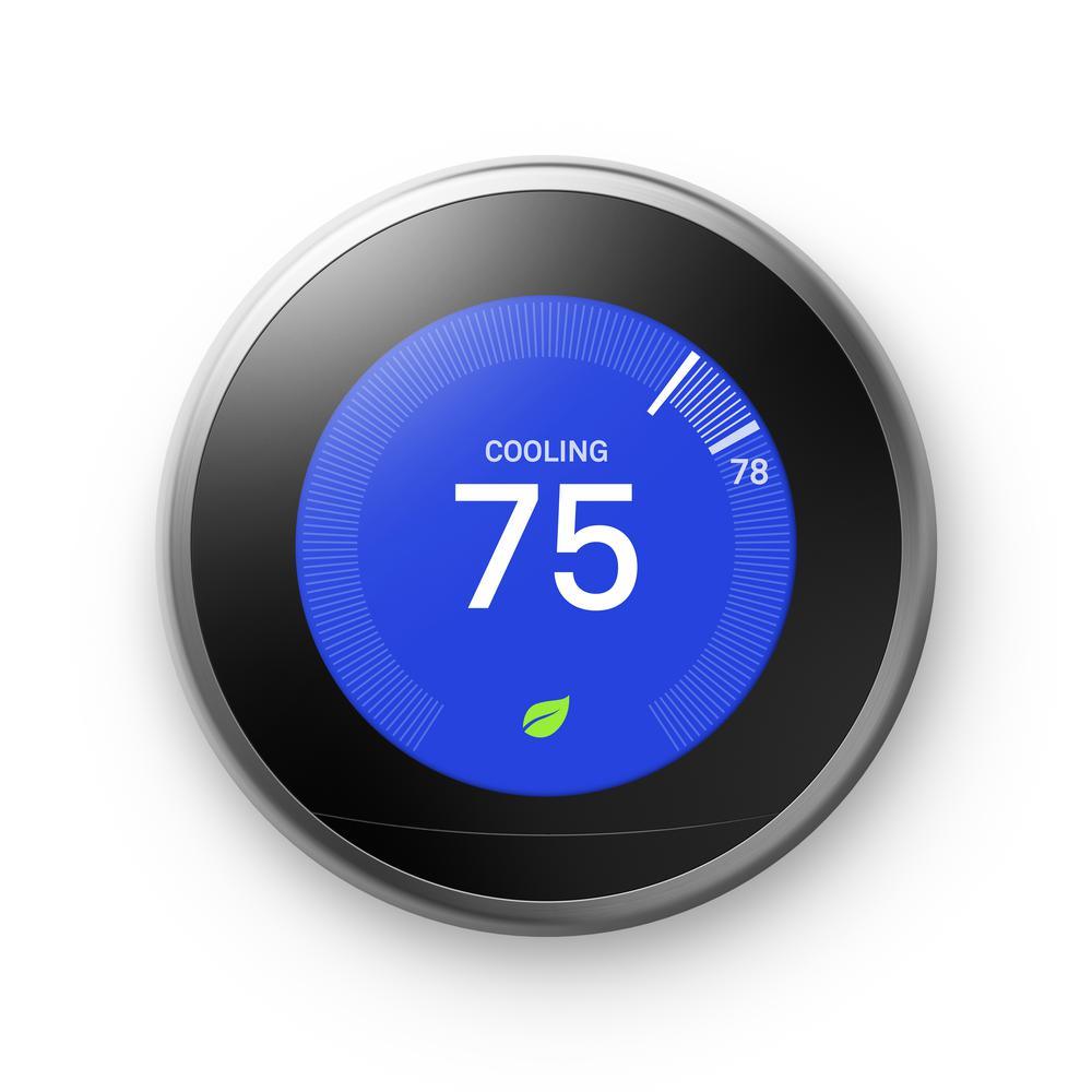 Nest Learning Thermostat 3rd Gen in Mirror Black - Super Arbor