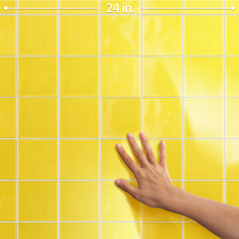 Merola Tile Twist Square Yellow Lemon 11-3/4 in. x 11-3/4 in. Ceramic Mosaic (9.79 sq. ft. / Case)