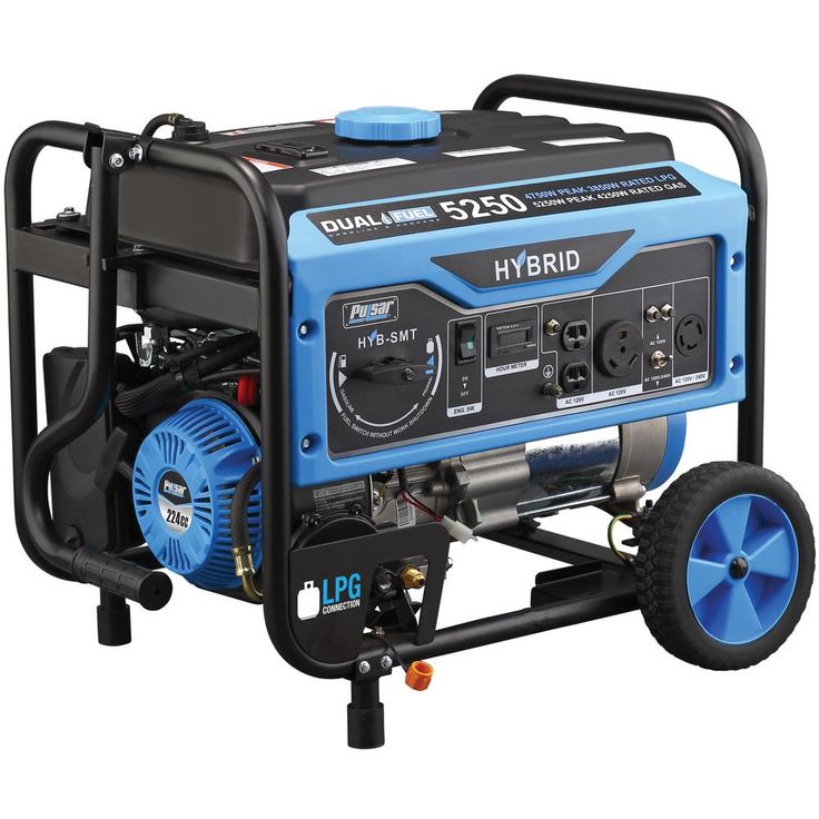 Pulsar 12,000-Watt/9,500-Watt Dual Fuel Gasoline/Propane Powered Electric/Recoil Start Portable Generator 457cc CARB Compliant