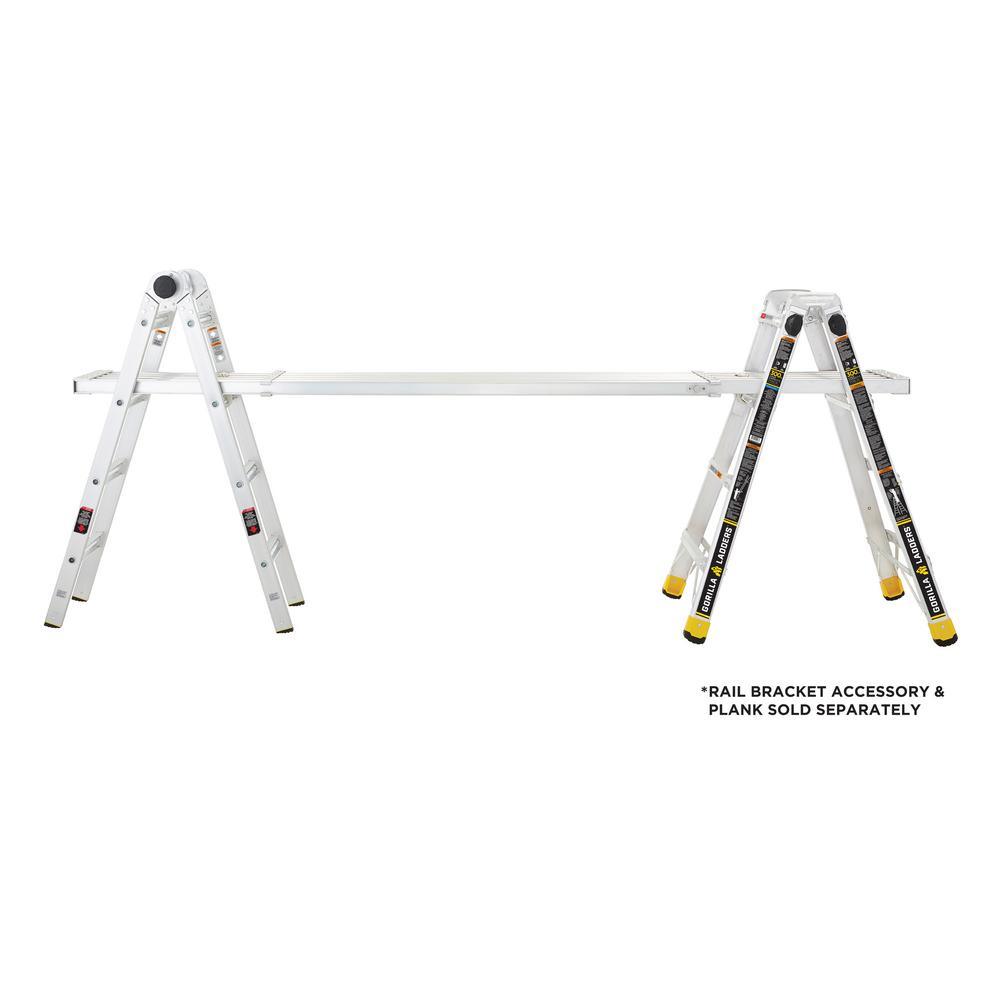 18 ft. Reach MPXA Aluminum Multi-Position Ladder with 300 lbs. Load Capacity Type IA Duty Rating - Super Arbor