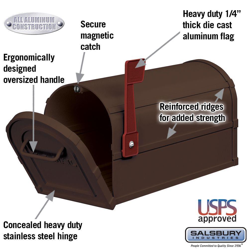4800 Series Post-Mount Antique Rural Mailbox - Super Arbor