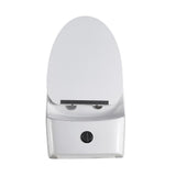 1-Piece 1.28 GPF Dual Flush High Efficiency Elongated Toilet in White, Seat Included - Super Arbor