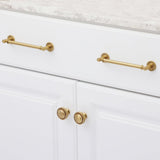 Minted 6 in. Center-to-Center Satin Brass Cabinet Pull - Super Arbor