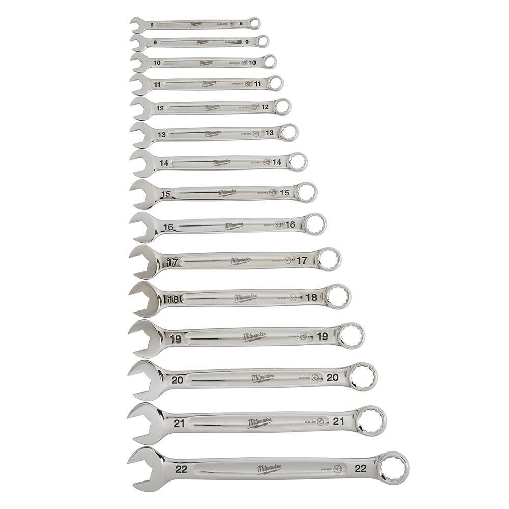 Combination Metric Wrench Mechanics Tool Set (15-Piece) - Super Arbor