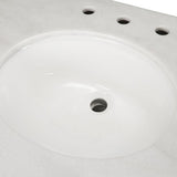 Hampton Harbor 45 in. W x 22 in. D Bath Vanity in White with Natural Marble Vanity Top in White Natural