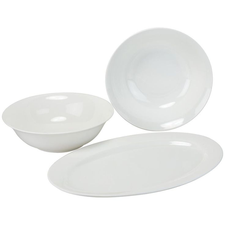 32-Piece Casual White Bone China Dinnerware Set
