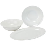 32-Piece Casual White Bone China Dinnerware Set