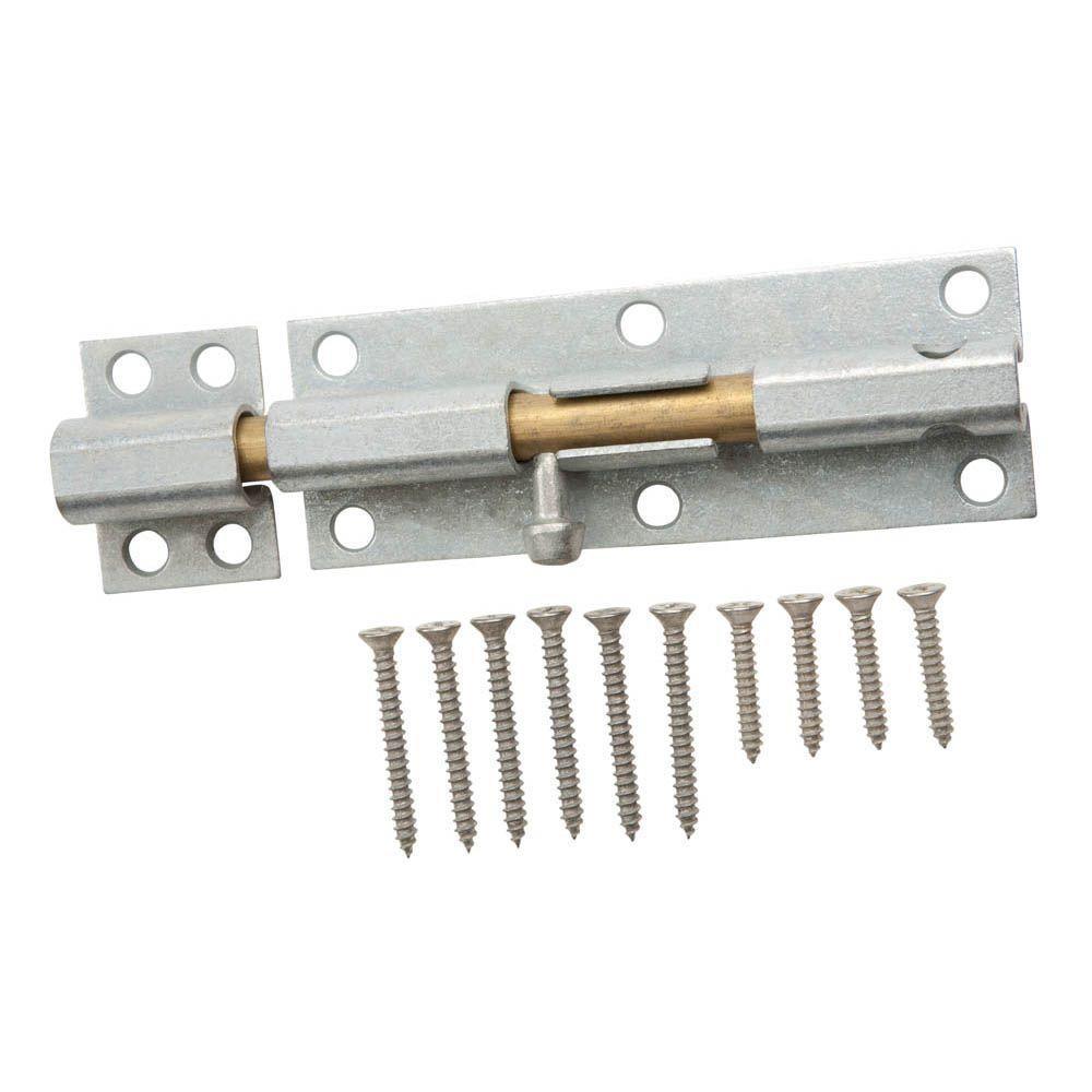 6 in. Galvanized Heavy Duty Barrel Bolt - Super Arbor