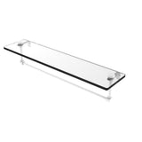 22 in. L  x 5 in. H  x 5 in. W Clear Glass Vanity Bathroom Shelf with Towel Bar in Antique Bronze - Super Arbor