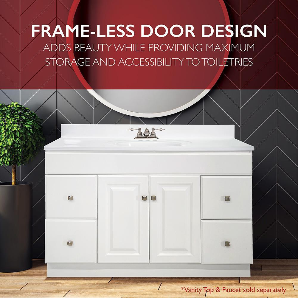 Wyndham 48 in. W x 21 in. H Bathroom Vanity Cabinet Only in White Semi-Gloss