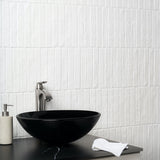 Wabi Sabi Snow White 1.5x9 Matte Ceramic Tile - Lux Tile