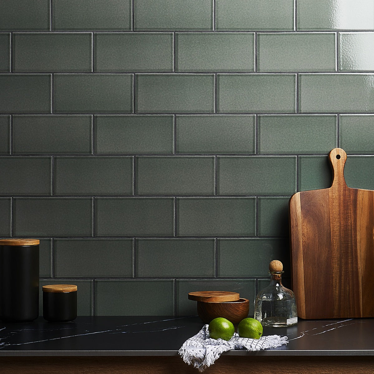 Seaside Ash Gray 4x8 Crackled Glossy Ceramic Tile - Lux Tile