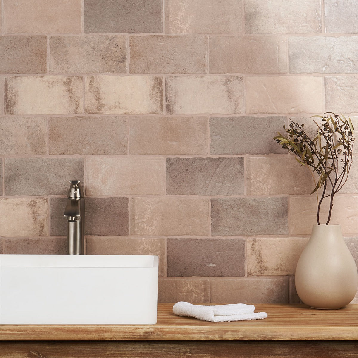 Parma Brick Taupe 4x8 Matte Ceramic Subway Tile - Lux Tile