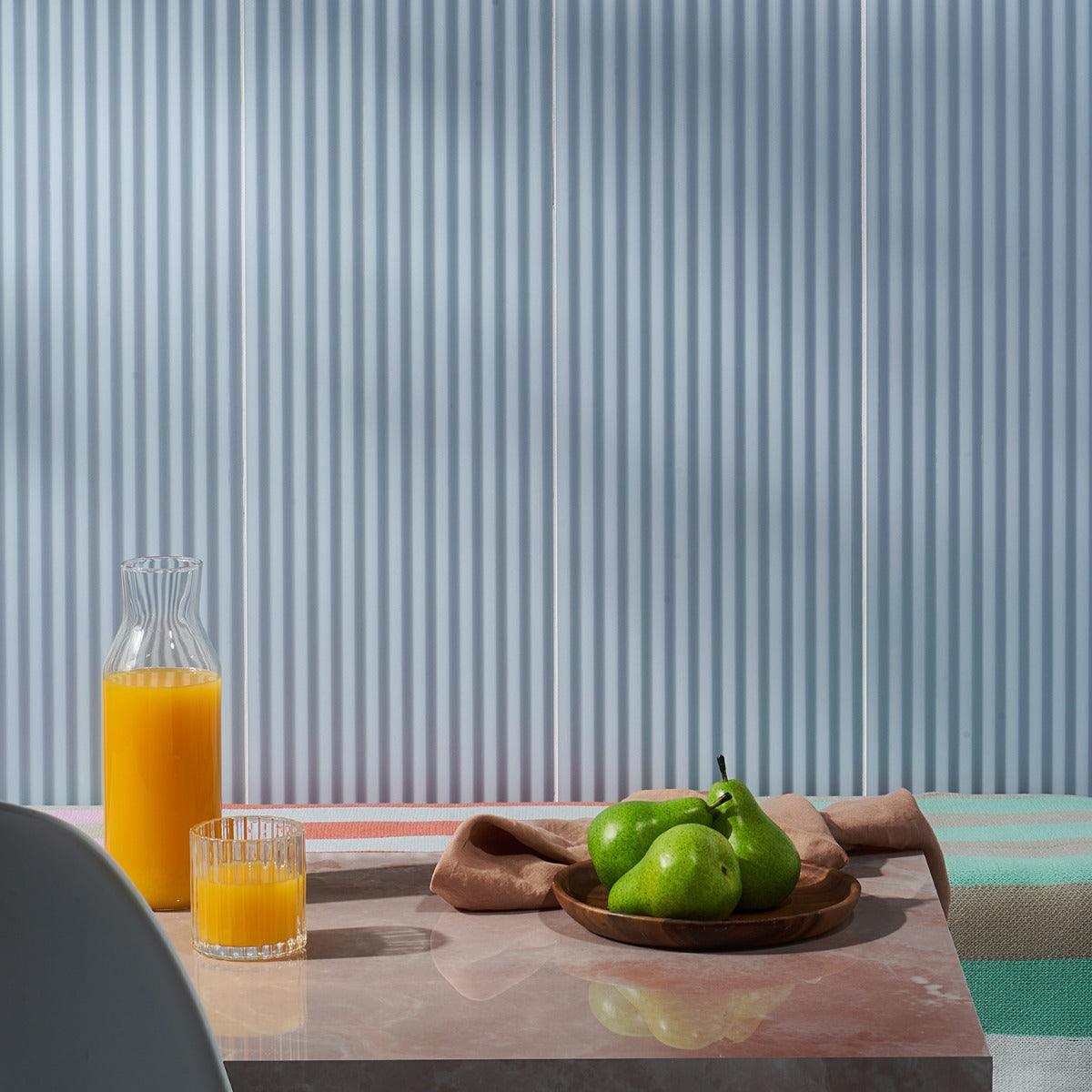 Mod 3D Denim Blue 12x36 Matte Ceramic Tile - Lux Tile
