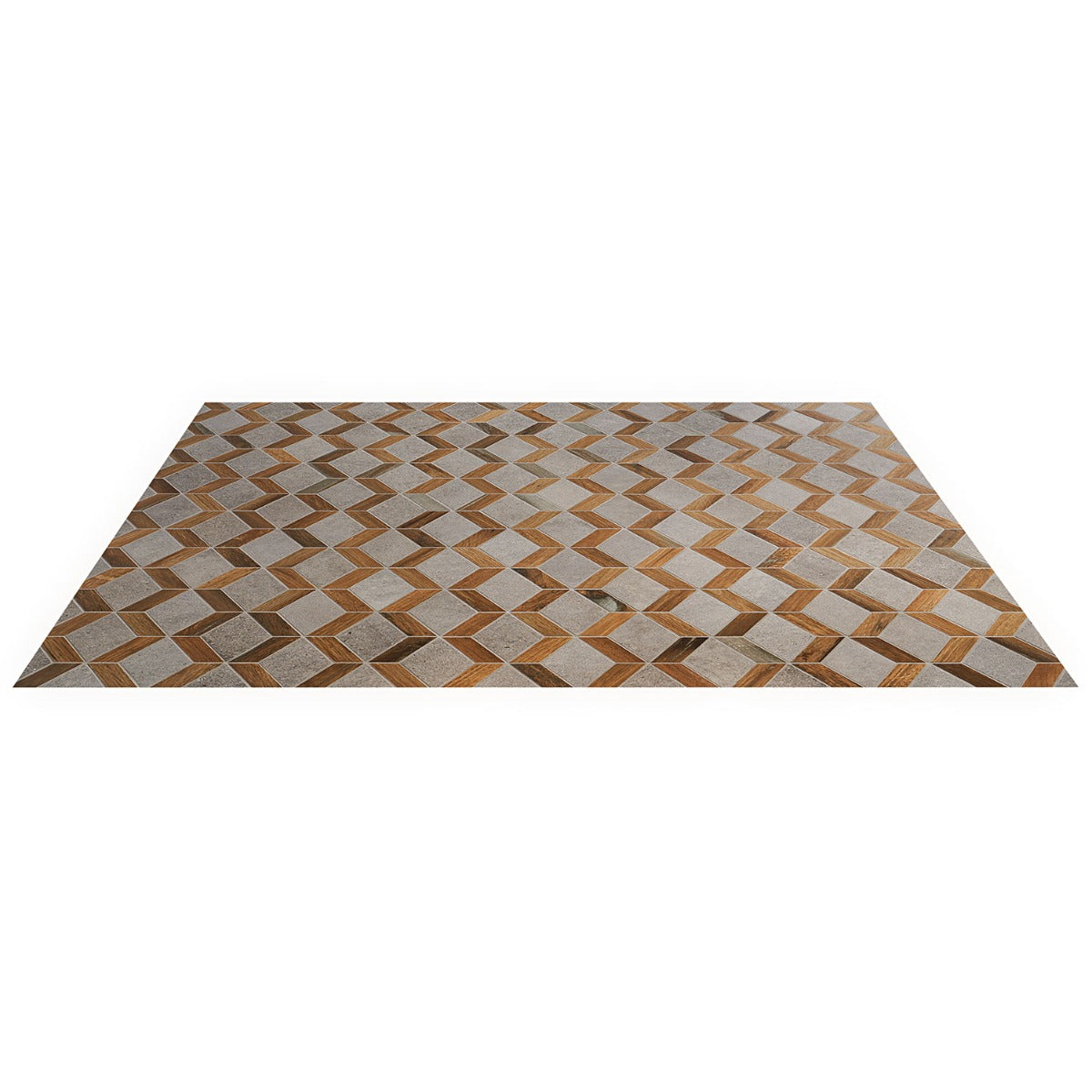 Eternal Oak Brown Diamond Matte Porcelain Mosaic Tile - Lux Tile