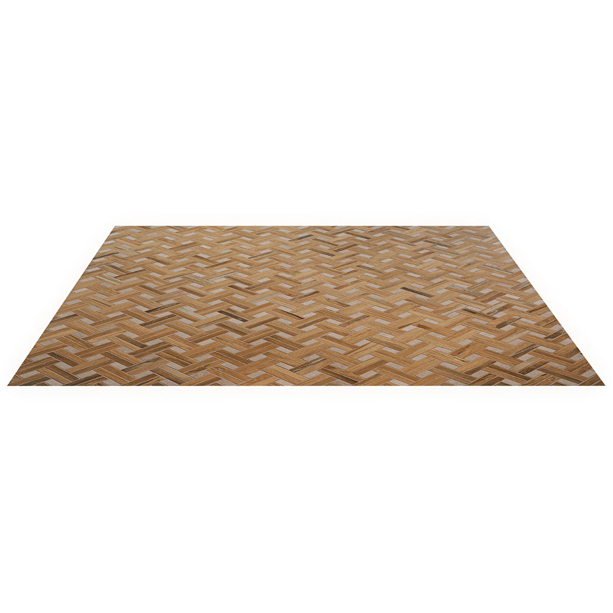 Eternal Birch Brown Basketweave Herringbone Matte Porcelain Mosaic Tile