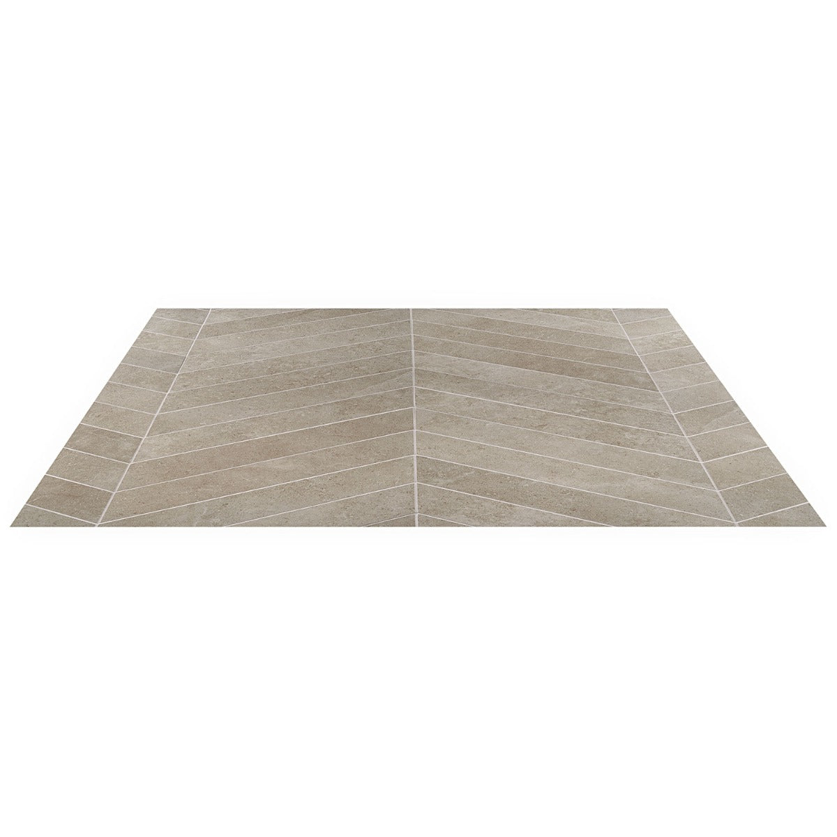 New Rock Tortora Beige 4x21 Chevron Matte Porcelain Tile - Lux Tile