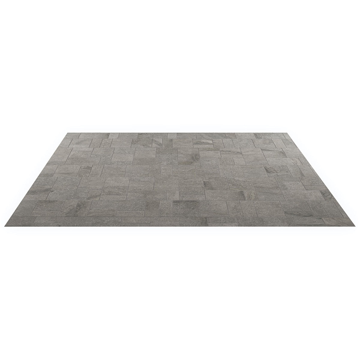 Acadia French Pattern Gray Porcelain Mosaic Tile - Lux Tile