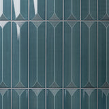 Colorplay Inflex Emerald Green 4.5x18 3D Glossy Crackled Ceramic Tile