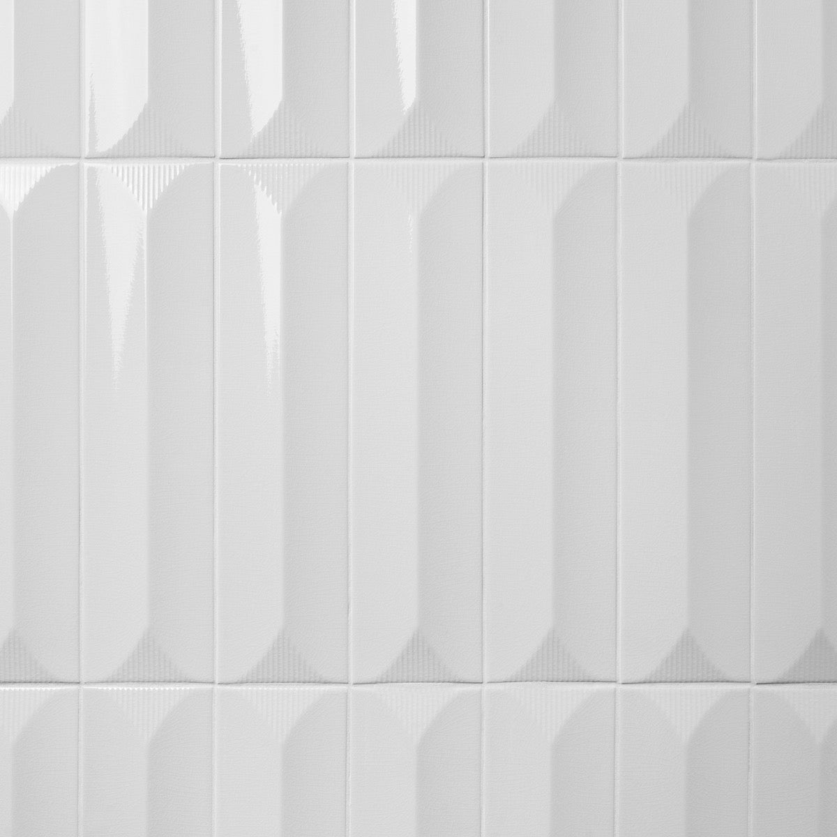 Colorplay Inflex White 4.5x18 3D Crackled Glossy Ceramic Tile
