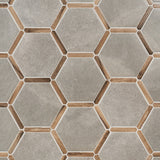 Sagon Cemento Gray 9" Hexagon Matte Porcelain Tile - Lux Tile