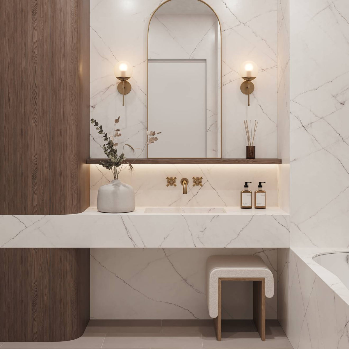 Bedrosians Sahara Taupe 12-in x 24-in Matte Porcelain Subway Floor and Wall Tile (13.56-sq ft/Carton)