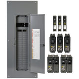Homeline 200 Amp 30-Space 60-Circuit Indoor Main Breaker Plug-On Neutral Load Center with Cover - CAFI breaker ValuePack - Super Arbor