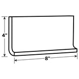 Crossville Playground 50-Pack Steel/Gloss Ceramic Cove Base Tile (4-in x 8-in) - Super Arbor