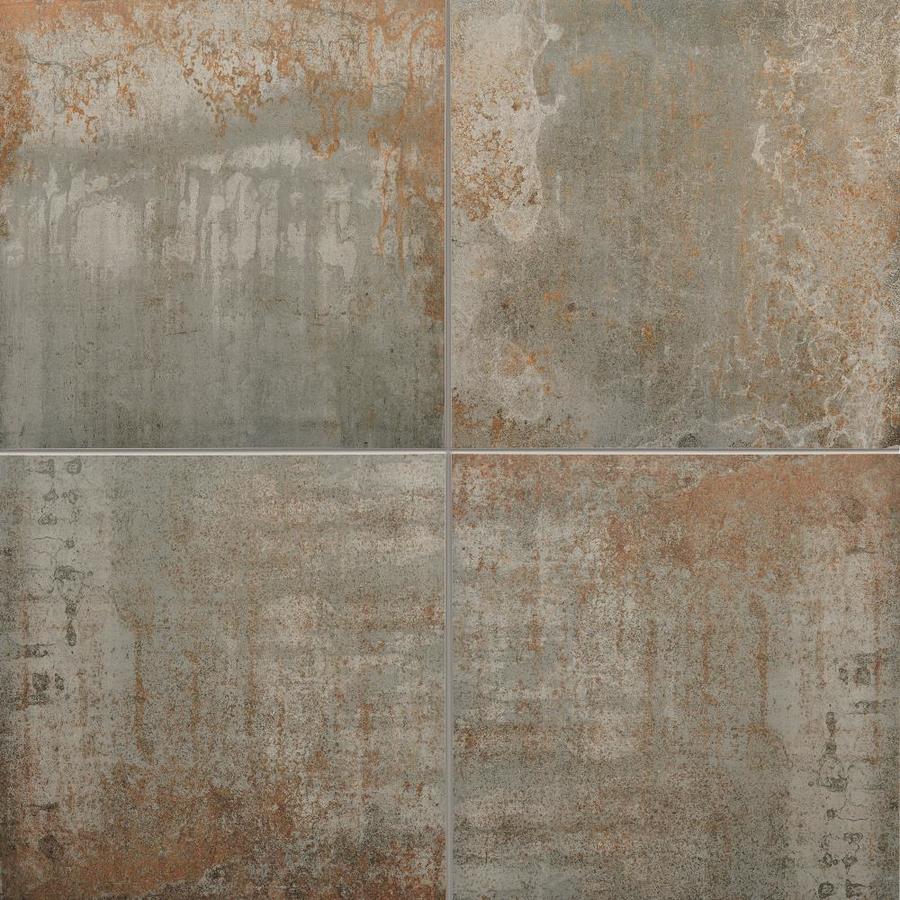 Crossville EnGarde 4-Pack Charcoal 24-in x 24-in Metallic Porcelain Stone Look Floor and Wall Tile - Super Arbor
